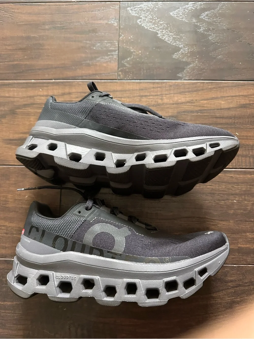 New On Running Cloudmonster Women’s 6.5 Running Shoe - Black/Magnet